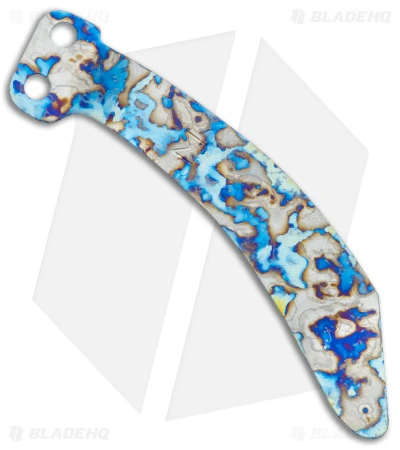 Maverick Customs Titanium Microtech Stitch Pocket Clip - Blue Acid