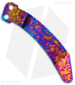 Maverick Customs Titanium Microtech Stitch Pocket Clip - Purple Acid Dip