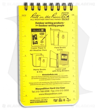 Maxpedition Rite In The Rain Top Spiral Pocket Notebook (3" X 5") Random Color - Image 3