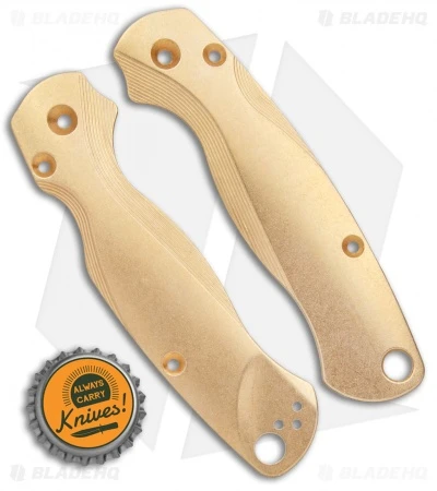 Flytanium Custom Brass Lotus Scales For Spyderco Paramilitary 2 - Image 2