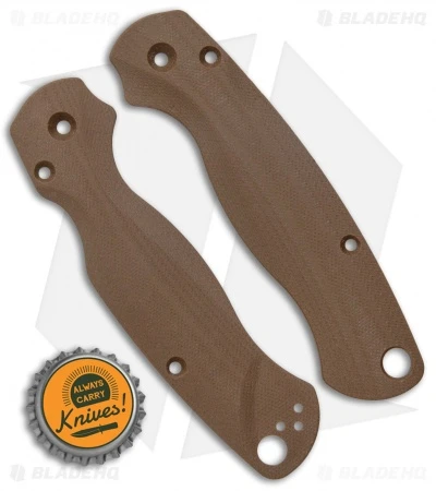 Flytanium Custom Earth Brown G-10 Lotus Scales For Spyderco Paramilitary 2 - Image 2