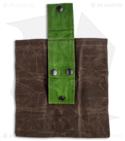 PNW Bushcraft Rugged Waxed Foraging Pouch Hip Bag - Brown OD/Green Canvas - Image 3