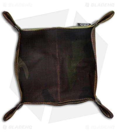 PNW Bushcraft EDC Travel/Dump Tray - Camo/OD Green Waxed Canvas - Image 2
