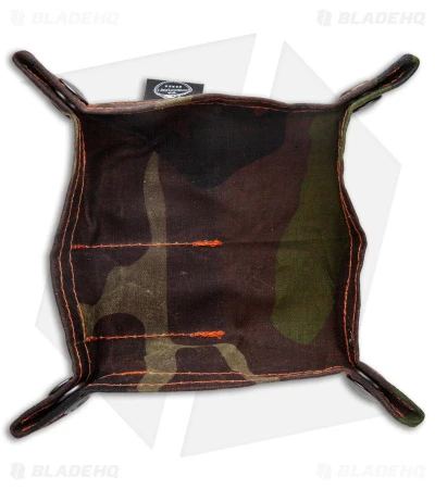 PNW Bushcraft EDC Travel Tray - Camo/Orange Waxed Canvas - Image 2