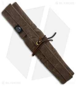 PNW Bushcraft Maple Pocket Knife Roll Waxed Canvas - Brown