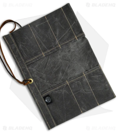 PNW Bushcraft Maple Pocket Knife Roll Waxed Canvas - Gray - Image 2