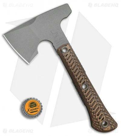 RMJ Tactical Mini Jenny Hammer Poll 9.5" Tomahawk Axe Brown G-10 (Cerakote) - Image 4