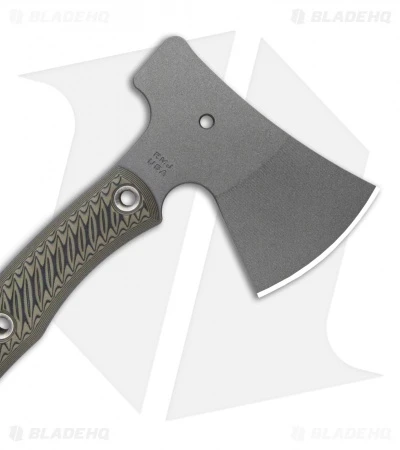 RMJ Tactical Outpost 11.375" Tomahawk - Dirty Olive G10 52100 - Image 2