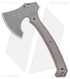 RMJ Tactical Weezerker 13" Tomahawk Layered Gray/Orange G10 (Tungsten Cerakote)