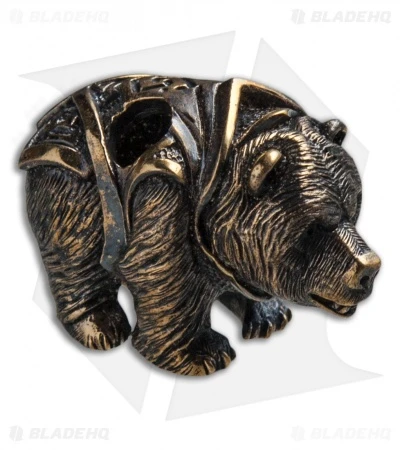 RUS Beads Shop Armored Bear Lanyard Bead - Bronze