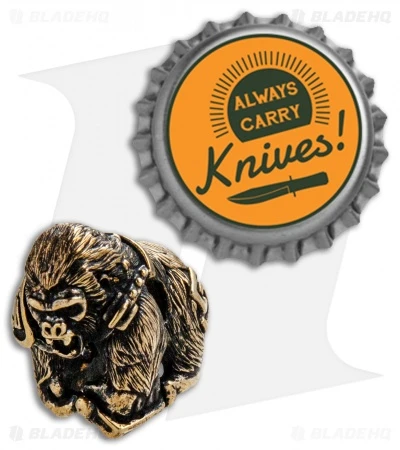RUS Beads Shop Armored Gorilla Lanyard Bead - Bronze - Image 3