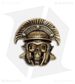 RUS Beads Shop Centurion Skull Lanyard Bead - Brass