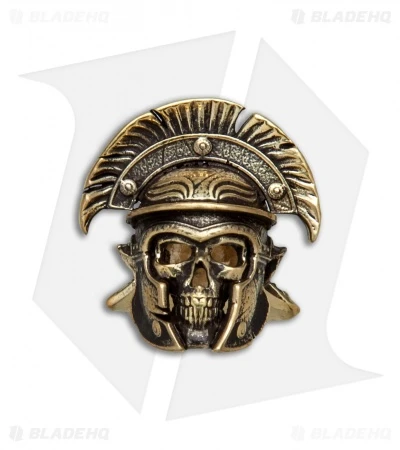 RUS Beads Shop Centurion Skull Lanyard Bead - Brass