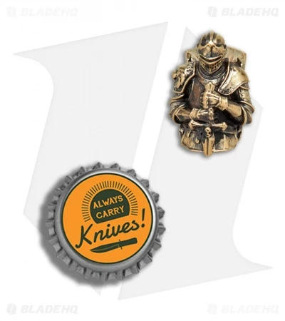 RUS Beads Shop Grim Knight Lanyard Bead - Brass - Image 3