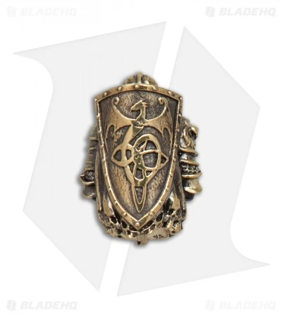 RUS Beads Shop Grim Knight Lanyard Bead - Brass - Image 2