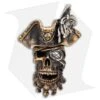 RUS Beads Shop Pirate Captain W/ Removable Hat Lanyard Bead - Bronze/Siliver