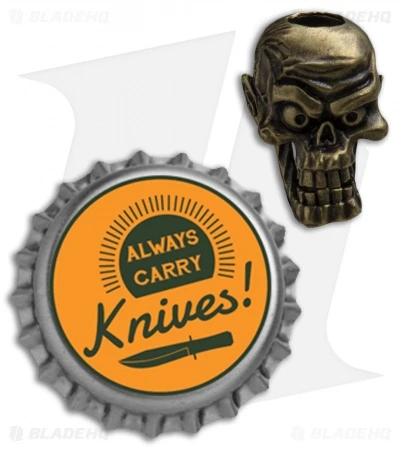 RUS Beads Shop Zombie Skull Lanyard Bead - Bronze - Image 3