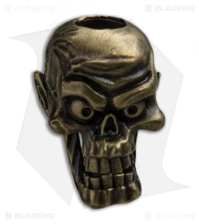 RUS Beads Shop Zombie Skull Lanyard Bead - Bronze