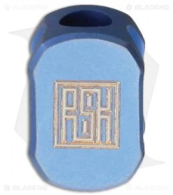 Real Steel Hexagon Titanium Blue Lanyard Bead L1101