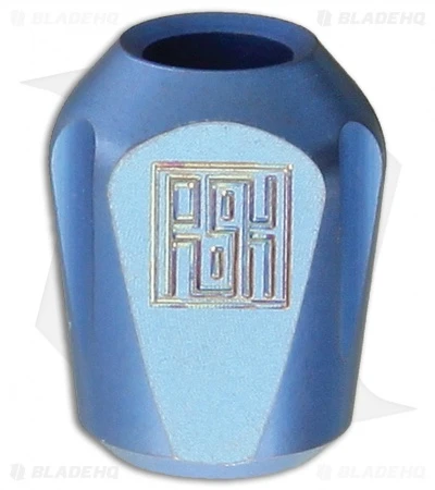 Real Steel Titanium Blue Lanyard Pyramid Bead L1211