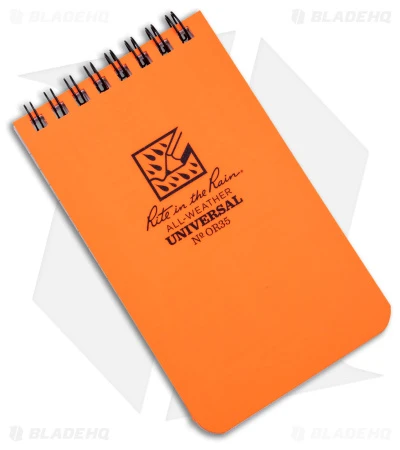 Rite In The Rain Top Bound Memo 3.25" X 5.25" All-Weather Notebook (Orange) OR35