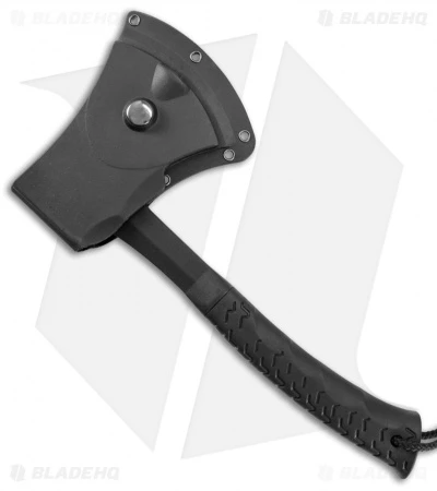 Schrade Full Tang Hatchet Black TPE (Black/Satin) SCAXE10 - Image 2