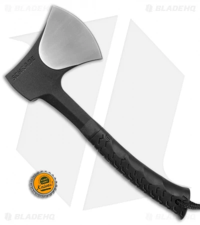 Schrade Full Tang Hatchet Black TPE (Black/Satin) SCAXE10 - Image 3