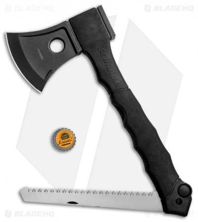 Schrade Mini Axe/Folding Saw Combo (Black) 1100052 - Image 4