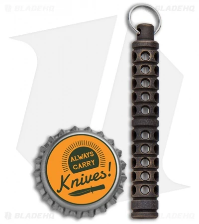 Spalinger Gear Brass Round XL Grooved Tritium Lantern (Dark Patina) - Image 7