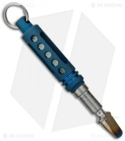 Spalinger Gear Round Tritium Pry-Tool Key Chain (Anodized Light Blue)