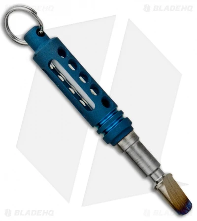 Spalinger Gear Round Tritium Pry-Tool Key Chain (Anodized Light Blue) - Image 2