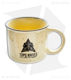 TOPS Knives Coffee Ceramic Mug 13 Oz. Yellow