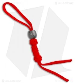 Tallen Convex Damascus Bead W/ Red Paracord Lanyard