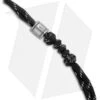 Tallen Straight Barrel Damascus Bead W/ Black Stripe Paracord Lanyard