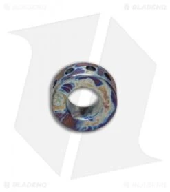 TiSurvival Modular Titanium Lanyard Bead W/ Cavities - Blue Smoke