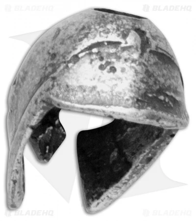 Viking Crusader Helmet Lanyard Bead - Pewter - Image 3