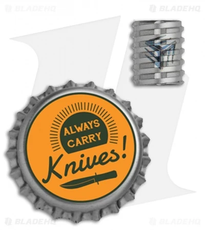 WE Knife Co. Bead Blast Gray Titanium Lanyard Bead - Image 2