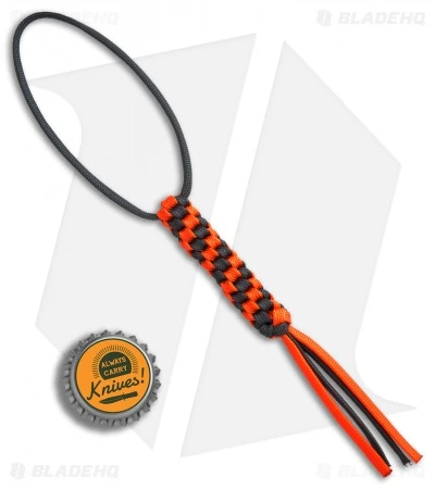 WE Knife Co. Tied Paracord Lanyard (Orange/Black) A-03C - Image 2