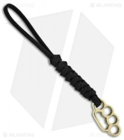 American Made Knuckles Polished 4-Finger Mini Brass Knuckle Weight Lanyard