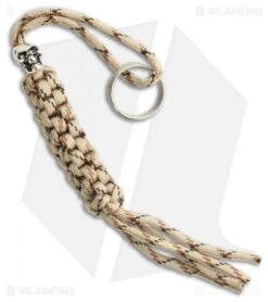 Desert Camo Paracord Lanyard W/ Skull Bead