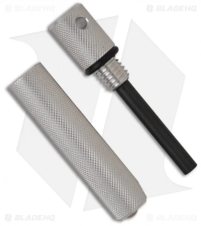 Aurora Magnesium Fire Starter By Solo Scientific (Silver / 440C Blade)