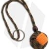 Monkeyz Paw Woodland Hunter & Orange Paracord Lanyard (Large 1-1/4" Ball)