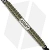Single Tied Paracord Survival Bracelet W/ Army Plate (Light Camo)