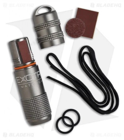 Exotac MATCHCAP Survival Matchcase & Striker Waterproof Fire Starter (Black) - Image 2