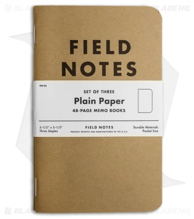 Field Notes Memo Plain 3-Pack - Original Cover - (Brown) FN-03