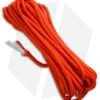 25' Safety Orange 550 FireCord Paracord Nylon Braided 7-Strand + 1 Tinder Core