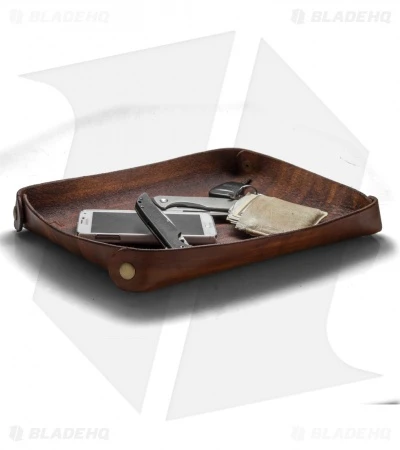 Fire Hall Knife & Leather Valet Tray W/ American Flag Overlay - Image 3