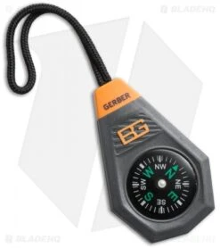 Gerber Bear Grylls Compact Compass Zipper Pull Lanyard