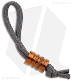 Gray Precision Titanium Gear Monster Bead Lanyard Pull (Polished Bronze)