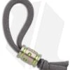Gray Precision Titanium Helix Monster Bead Lanyard Pull (Satin/Toxic Green)